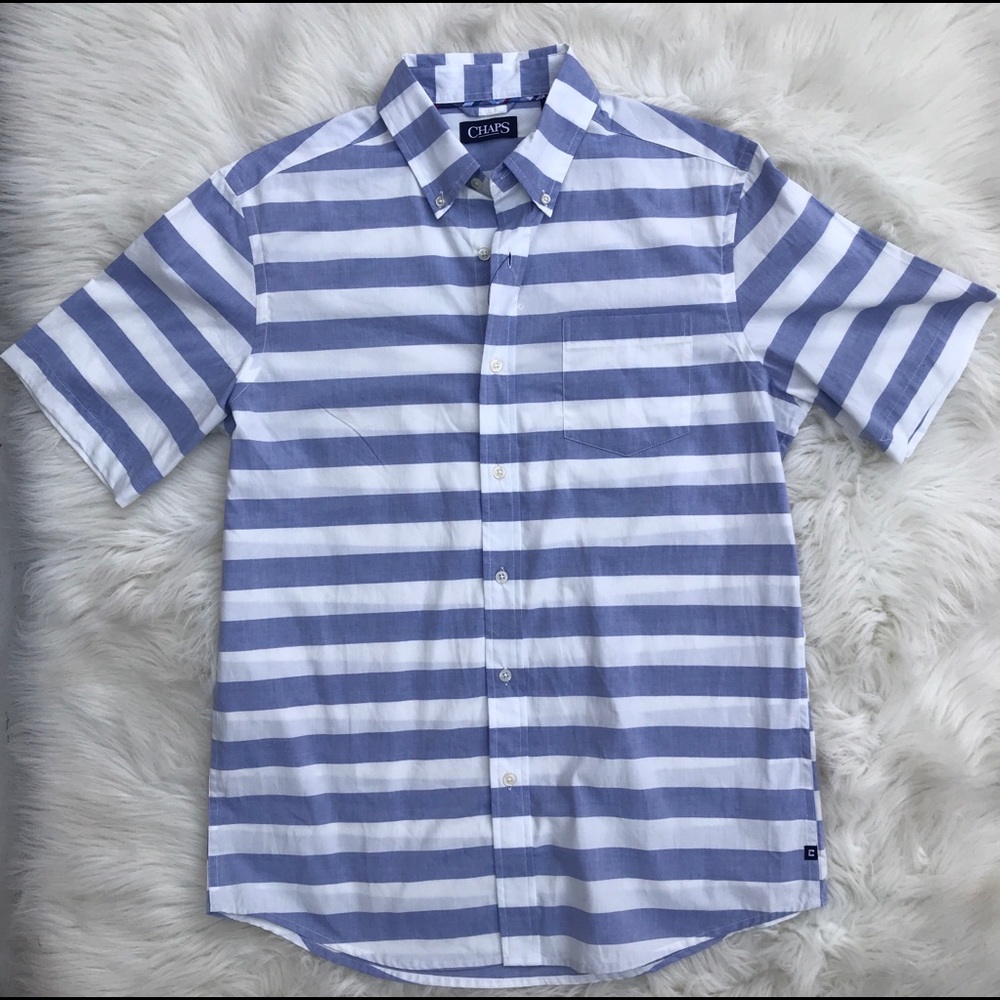 NWT Chaps Summer Roy Striped Buttonown Shirt
